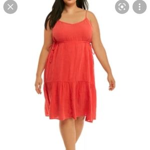 NWT SZ 1X BELK SIDE TIE MIDI DRESS